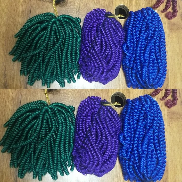 Synthetic hair extension low & high temperature fiber afro fluffy braids spring twist crochet hair