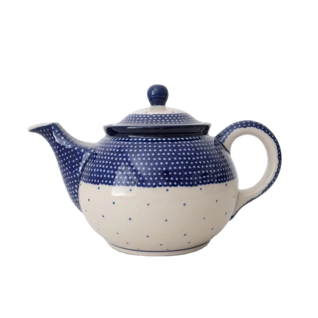 middle and high end glaze porcelain colorful coffee tea pot popular china clay handmade antique ceramic crafts teapot