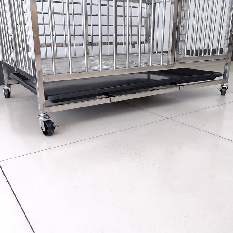 Dog Kennels Cages Wire Folding Crate Cage Strong Stainless Steel Enclosed Metal Sale Big Dogs Outdoor Collapsible Adult Pet 1pcs