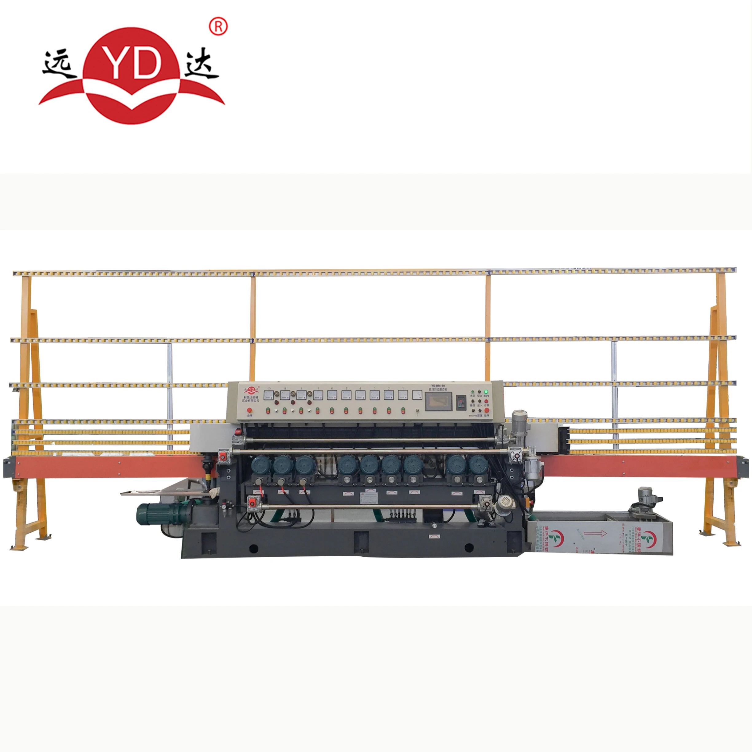 Factory Supply 9 Motor Glass Beveling Machine Mirror Polishing Machine