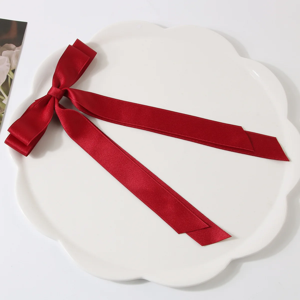 New Double Layer Hair Bow Clips for Girls Women Hair Bows with Long Tail Bowknot Hair Clip for Women Accessories