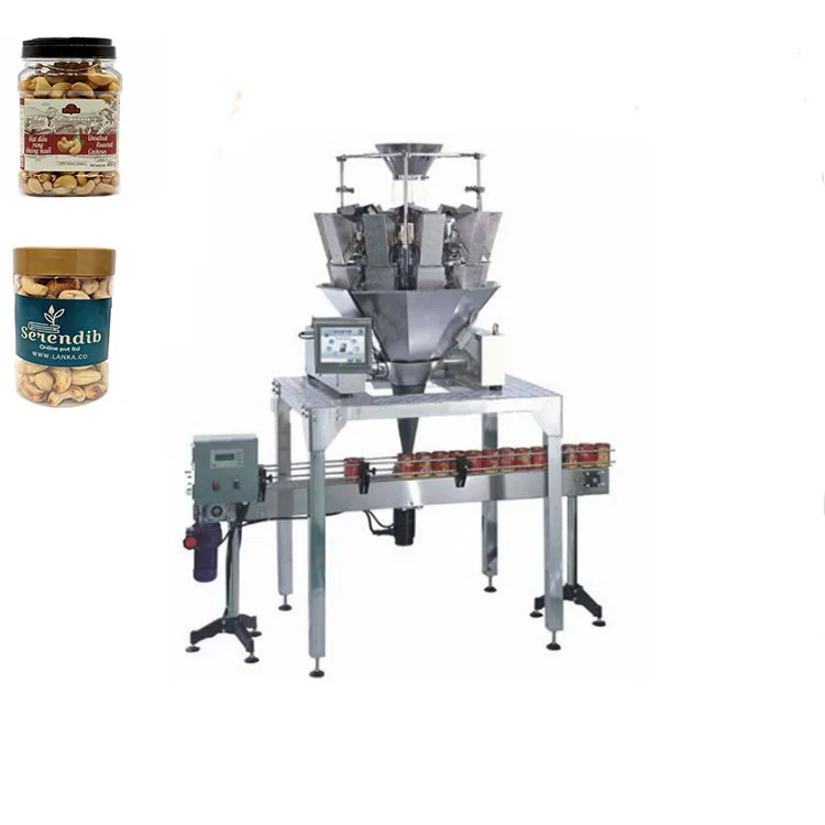 High speed cashew nut bottle jar filling packing machine