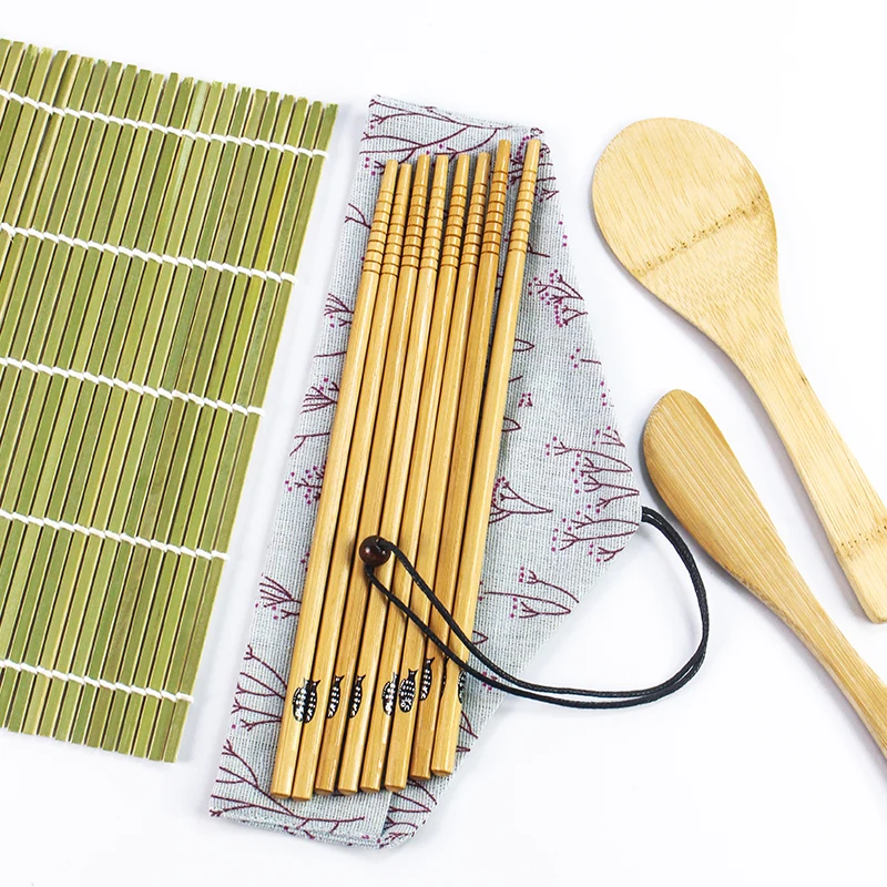 Japanese bamboo sushi roll mat maker professional home sushi making kit