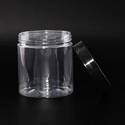 Food Grade 80ml 100ml 120ml 150ml 250ml Clear PET Plastic Jar with white lid