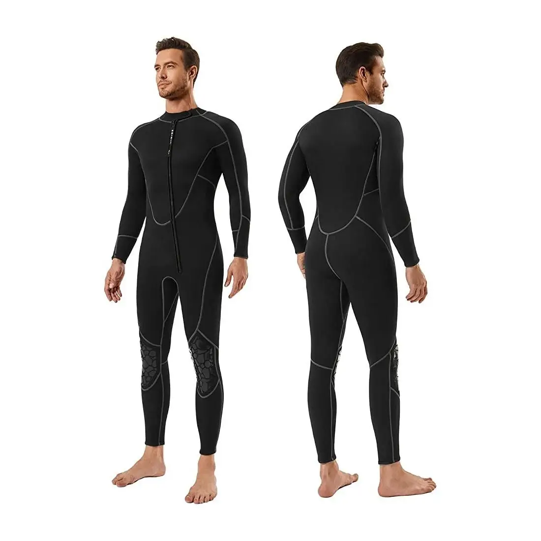 Full Wetsuits 7mm Neoprene Wet suit Back Zip Long short Sleeve for Diving Surfing Snorkeling One Piece Wetsuit for Men Women
