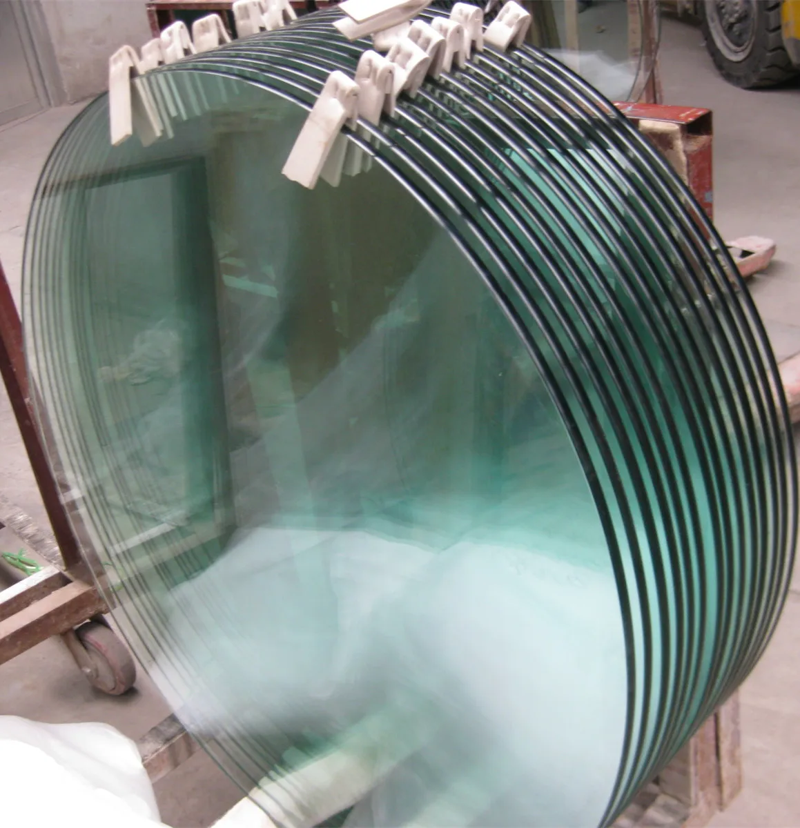 Столешница из закаленного стекла, круглая скошенная столешница из закаленного стекла