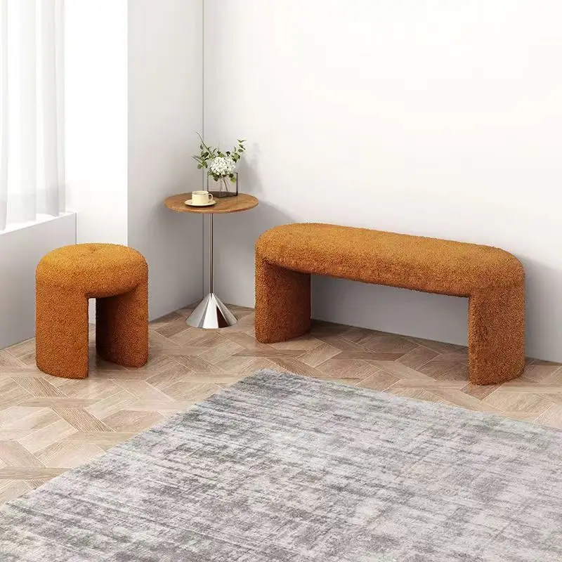 Entry shoe stool Light luxury bed end stool Northern Europe modern simple bench living room porch home seat stool