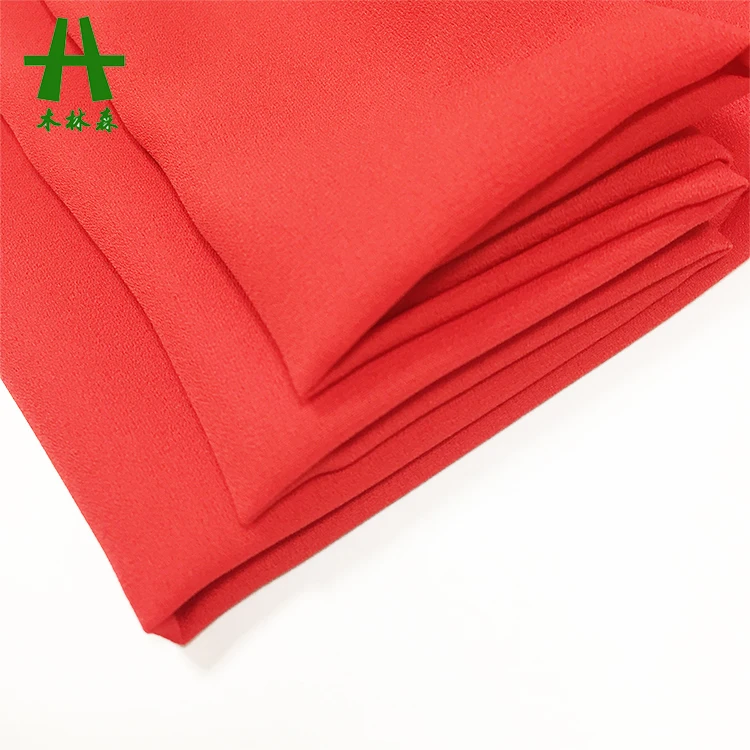 Mulinsen Textile 75D 100% Polyester Woven Georgette Chiffon Moss Crepe Fabrics