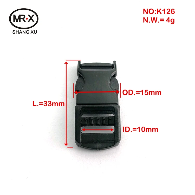 Wholesale 10mm metal buckle belt buckle luggage hardware accessories D word buckle metal dog hardware accessories