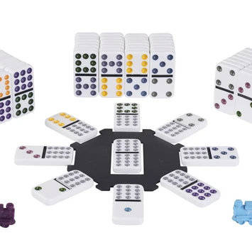 Classic Dominoes Game Mexican Train Dominoes in Aluminum Box