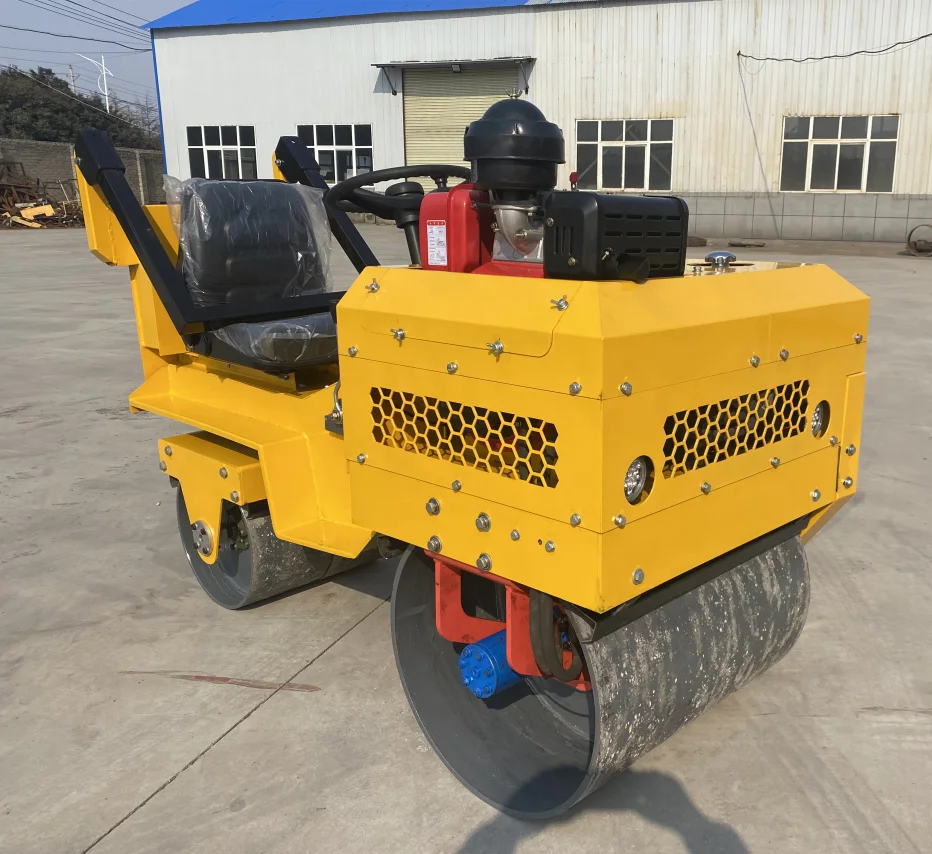 walking hydraulic twin steel drum road roller 1 ton roller for sale hand roller compactor