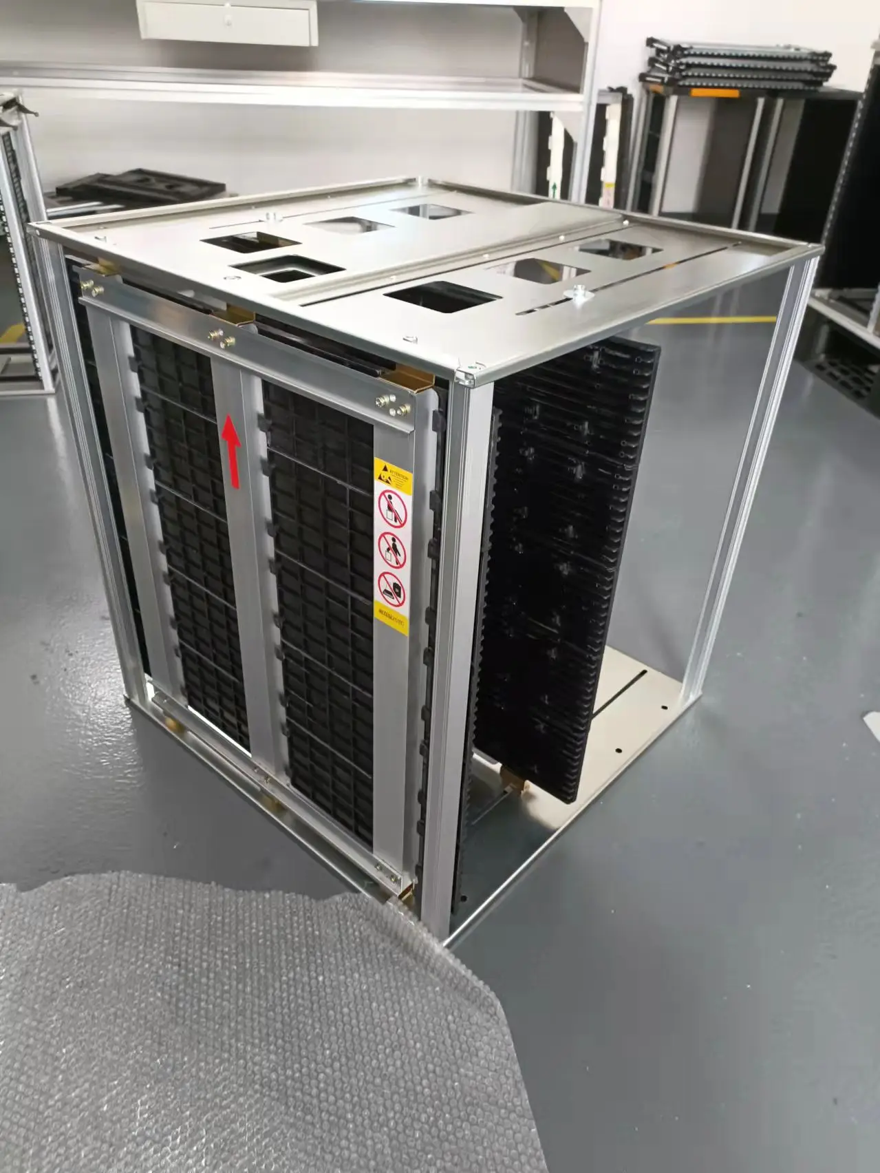 withstand oven high temperature 200 C  size 535 x 530 x 570 mm  esd pcb magazine rack for pcb smt line