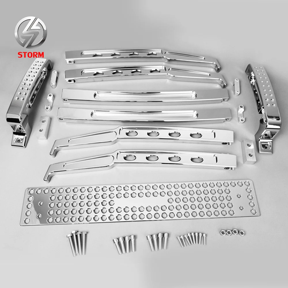 Aluminum Chrome Front Bumper Guard Customize Logo For Hummer H2 2006-on