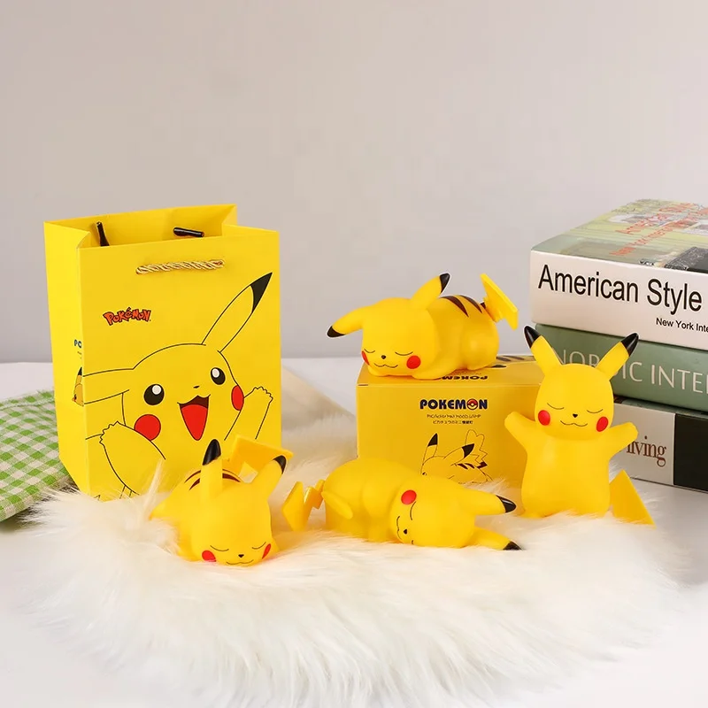 Zealed Hot Sale Touch Switch Control Cartoon Bedside Lamp Sleeping Pikachu Night Light For Home Decoration