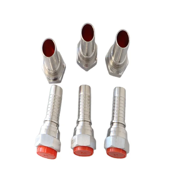 High Quality Power Transmission Hydraulic Parts Carbon Steel Stainless Steel Hydraulic Hose Crimp Fittings