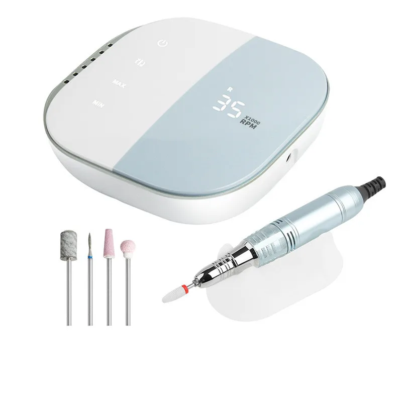 Manicure Salon Nail Polish Removal Machine 35000Rpm Display Screen Electric Nail Drill Machine