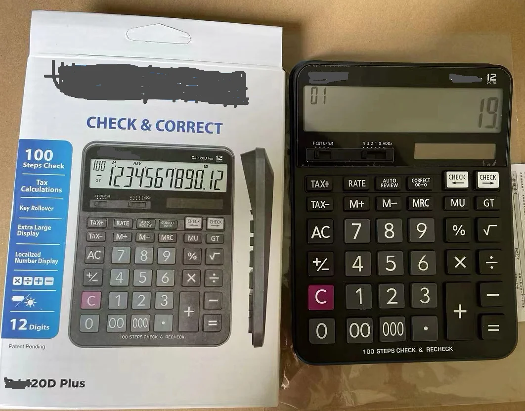 12 цифр большой ЖК-калькулятор с мягким ключом двойной мощности оптом офисный смарт-калькулятор