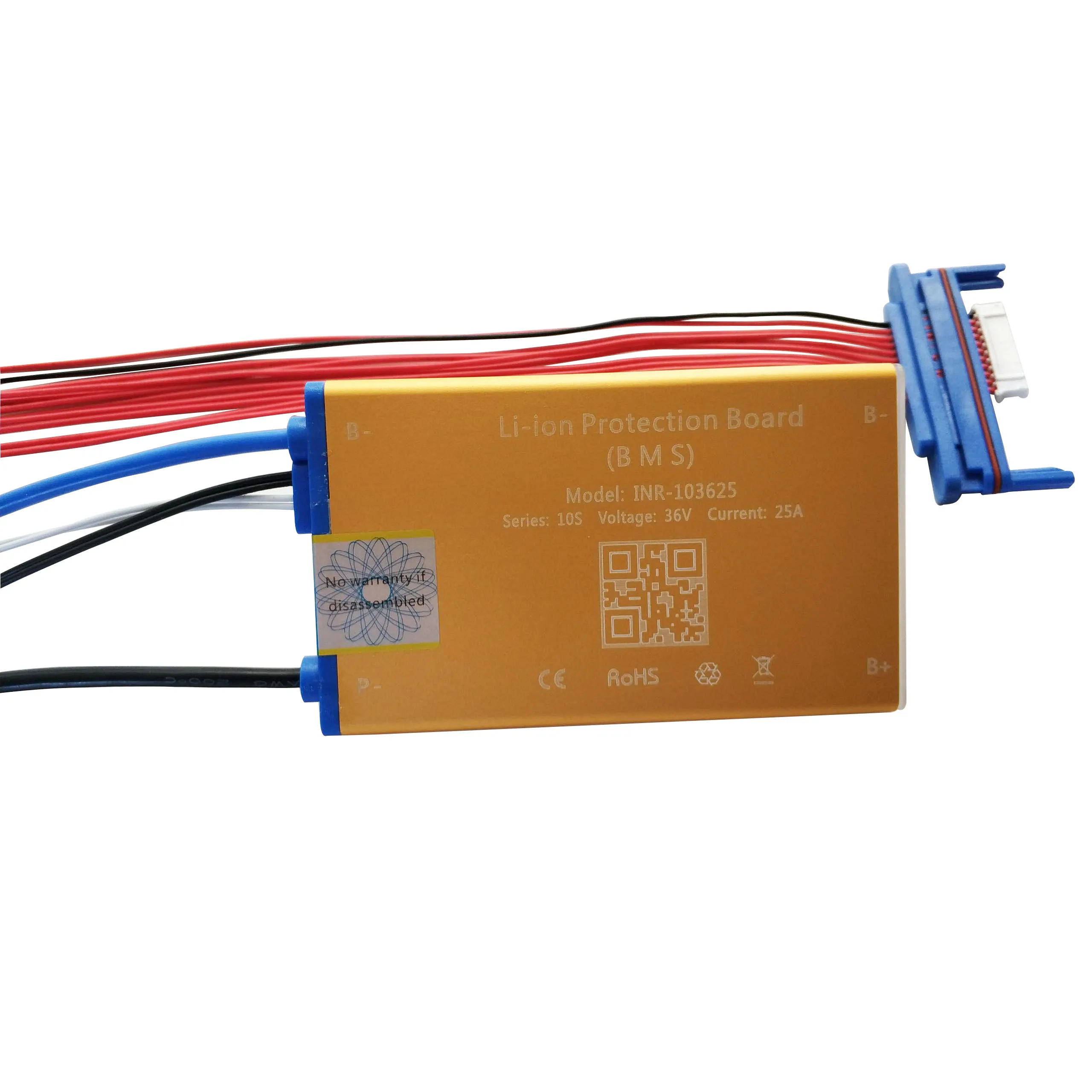 High quality 10S 36V 15A 25A 35A  Li ion BMS with Balacnce temperature sensor ,ON/0ff switch for E-bike