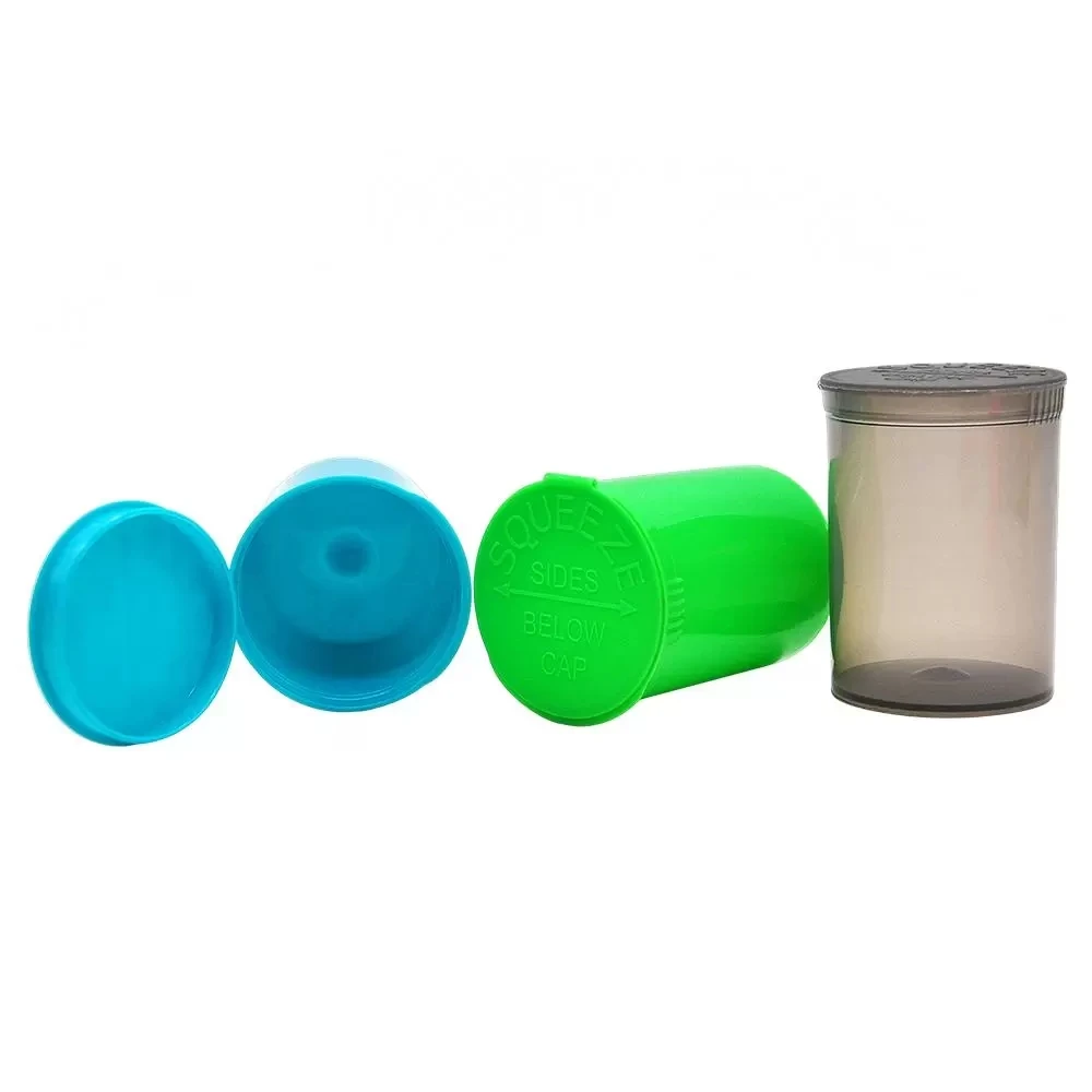 Child Proof Pre Roll Plastic Tube Packaging Smell Proof Pop Top Bottles Container 13 19 30 Dram Vials