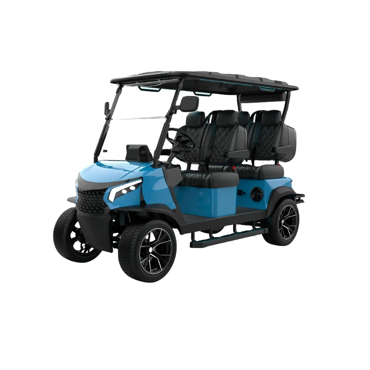 4 Seat G-X1  Blue Electric leisure Vehicle with Lithium battery 72v speed 56km/h