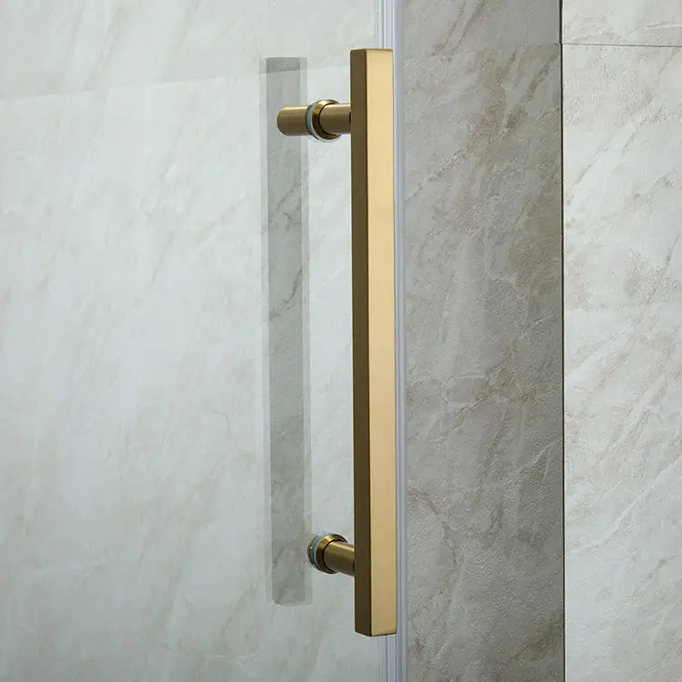 Bathroom Sliding Simple Glass Door Shower Cubicle Room Modern Gold Shower Doors