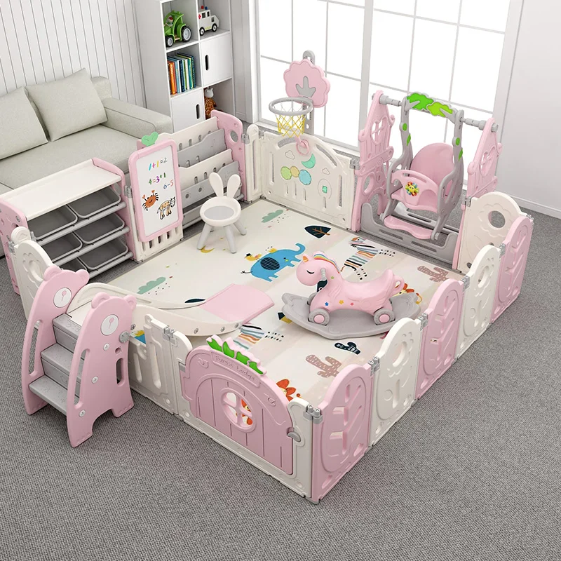 MIGO Bear Baby Trend Playpen Children Big Size Foldable Adult Babies Playpens Easy To Carry Kids Care Fence For Baby And Toddler