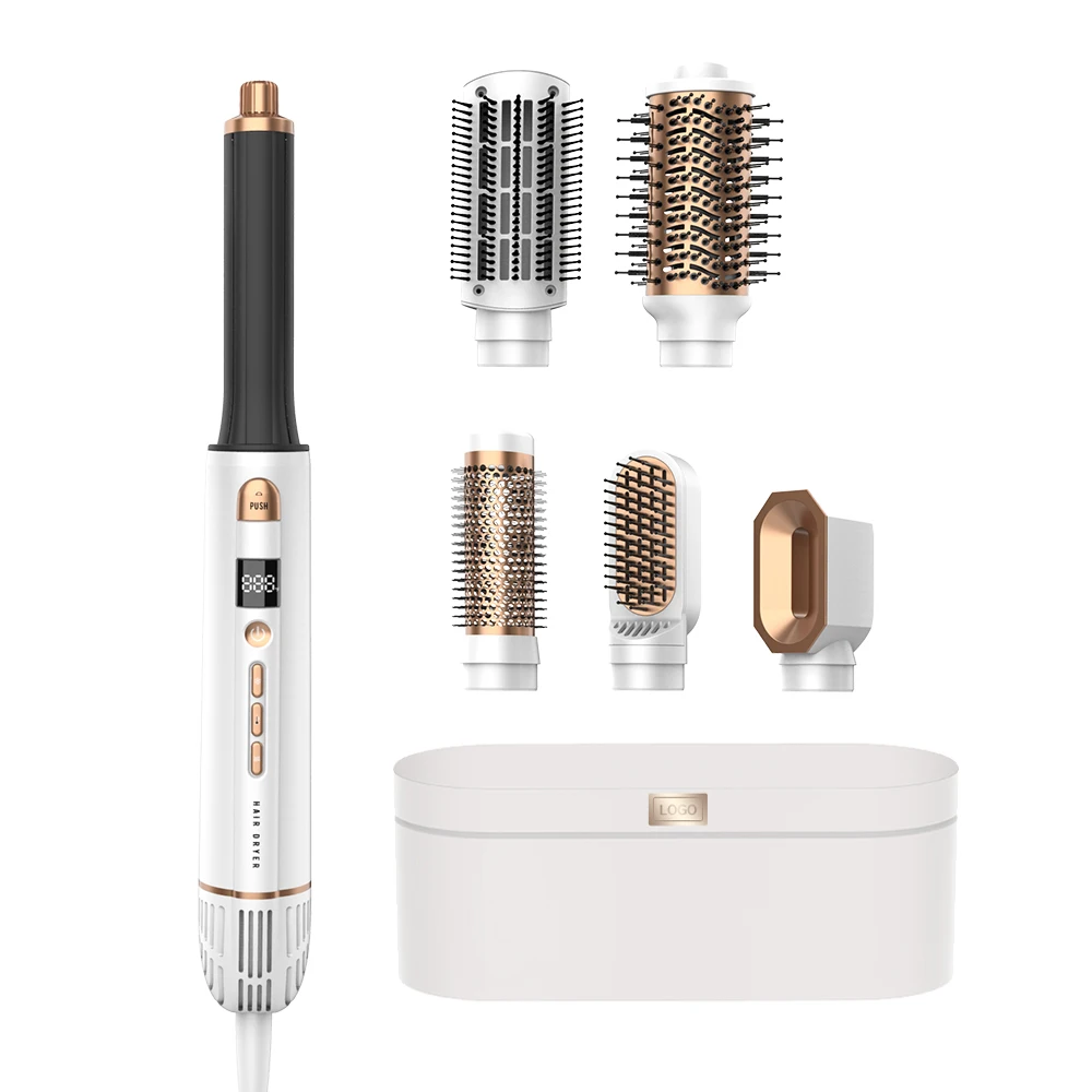 Professional Hair Straightener Curler Styling Tools Hot Air Brush 7 in 1 Styler Hair Dryer One Step Hot air Brush Dryer
