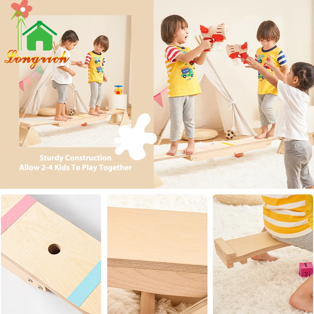 Custom foam rotating seesaw horse kids toy tariler for kiddie ride outdoor seesaw use for kids kindergarten 4 seater