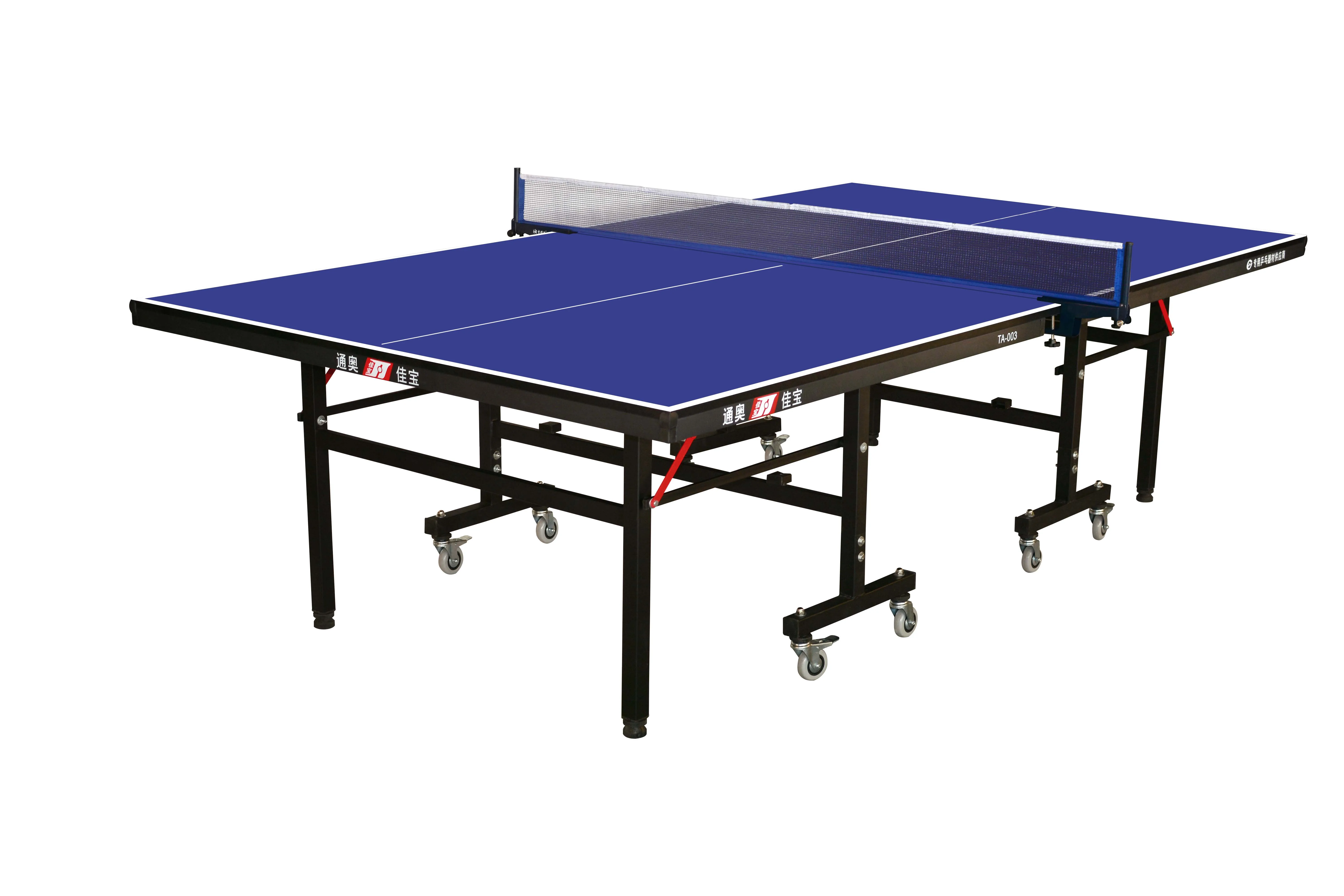 Extremely Durable Outdoor Table Tennis Table, Blue Player Equipment Set