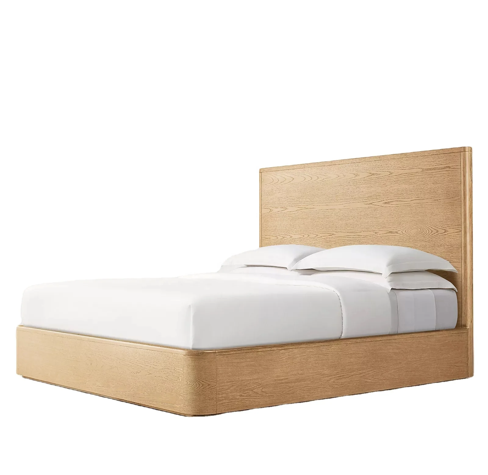 wood  painted modern french rococo double king size bed