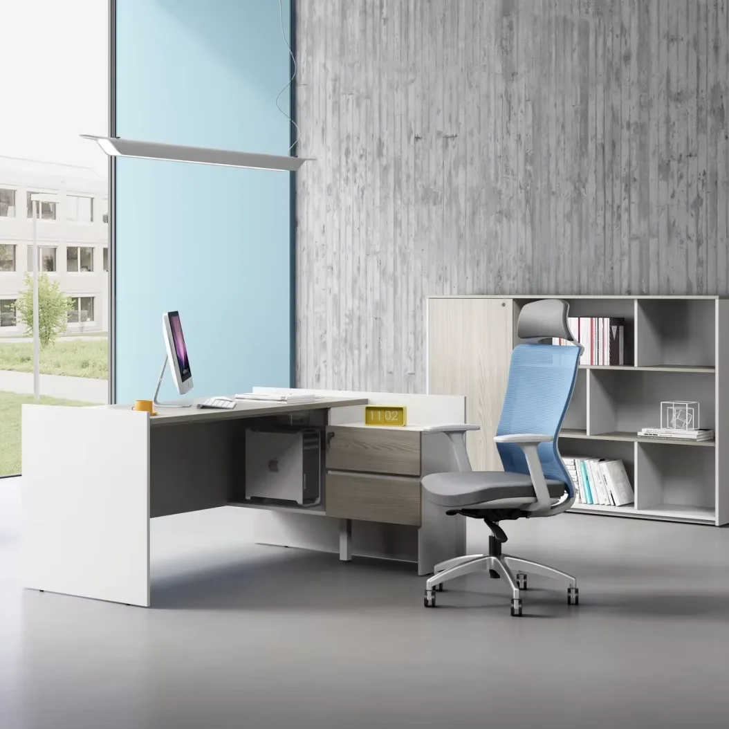 Менеджер коммерческий современный умный дизайн l-образный стол и стул Генеральный директор роскошный офисный мебель для дома офиса