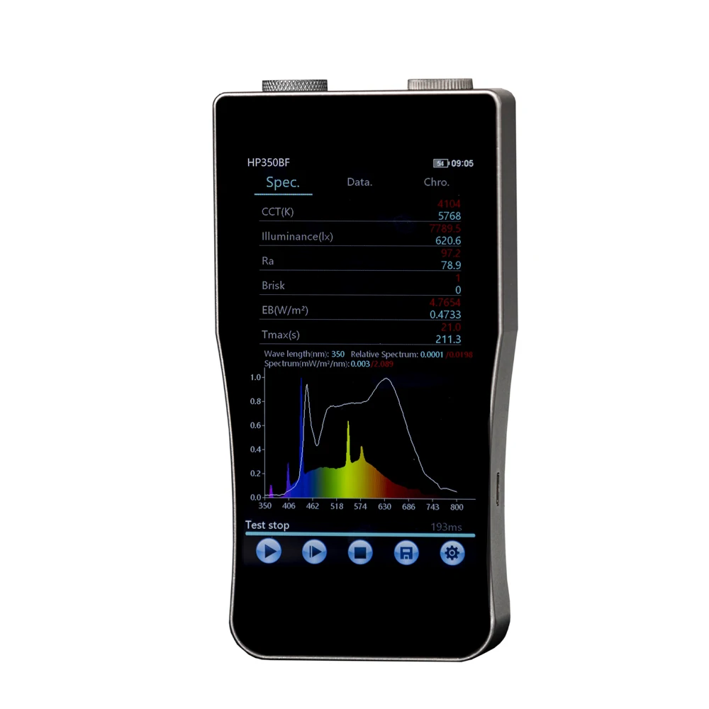 HP350BF 380-780nm Blue Light Hazard Measurement W/m2 Spectrometer Light and Flicker Testing
