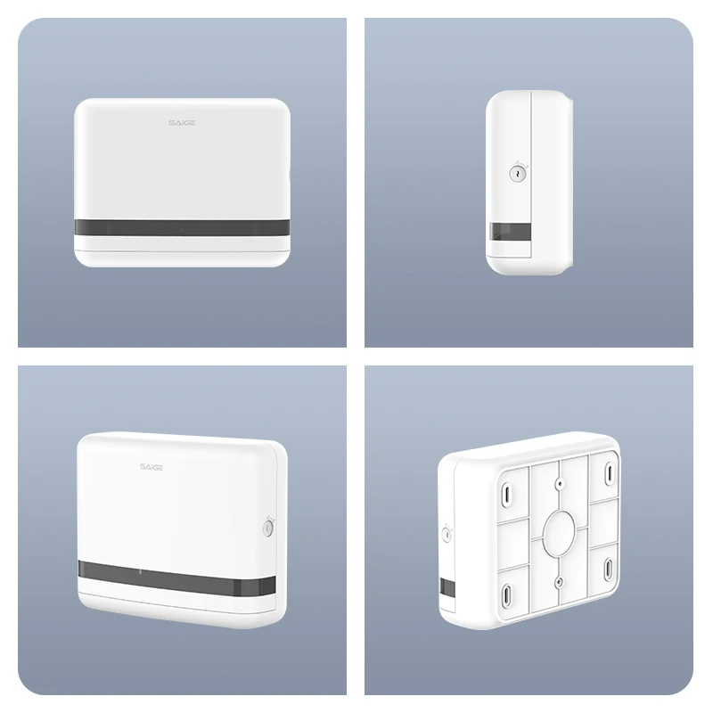 Saige New Arrival Wall Mounted Black/White  Manual Z Fold Toilet Hand Tissue Dispenser