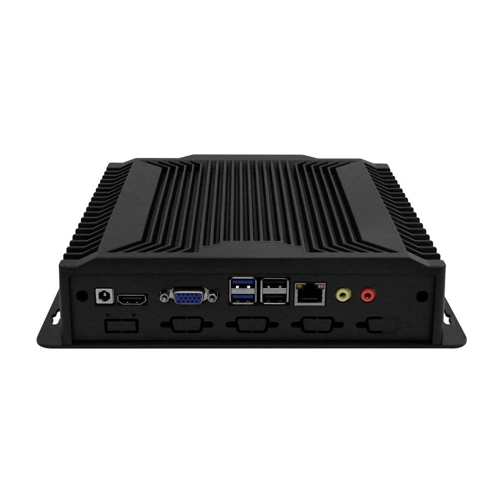 Multi ports HDM1 VGA USB3.0 USB2.0 LAN embedded box pc i3 i5 i7 12v industrial fanless mini linux pc