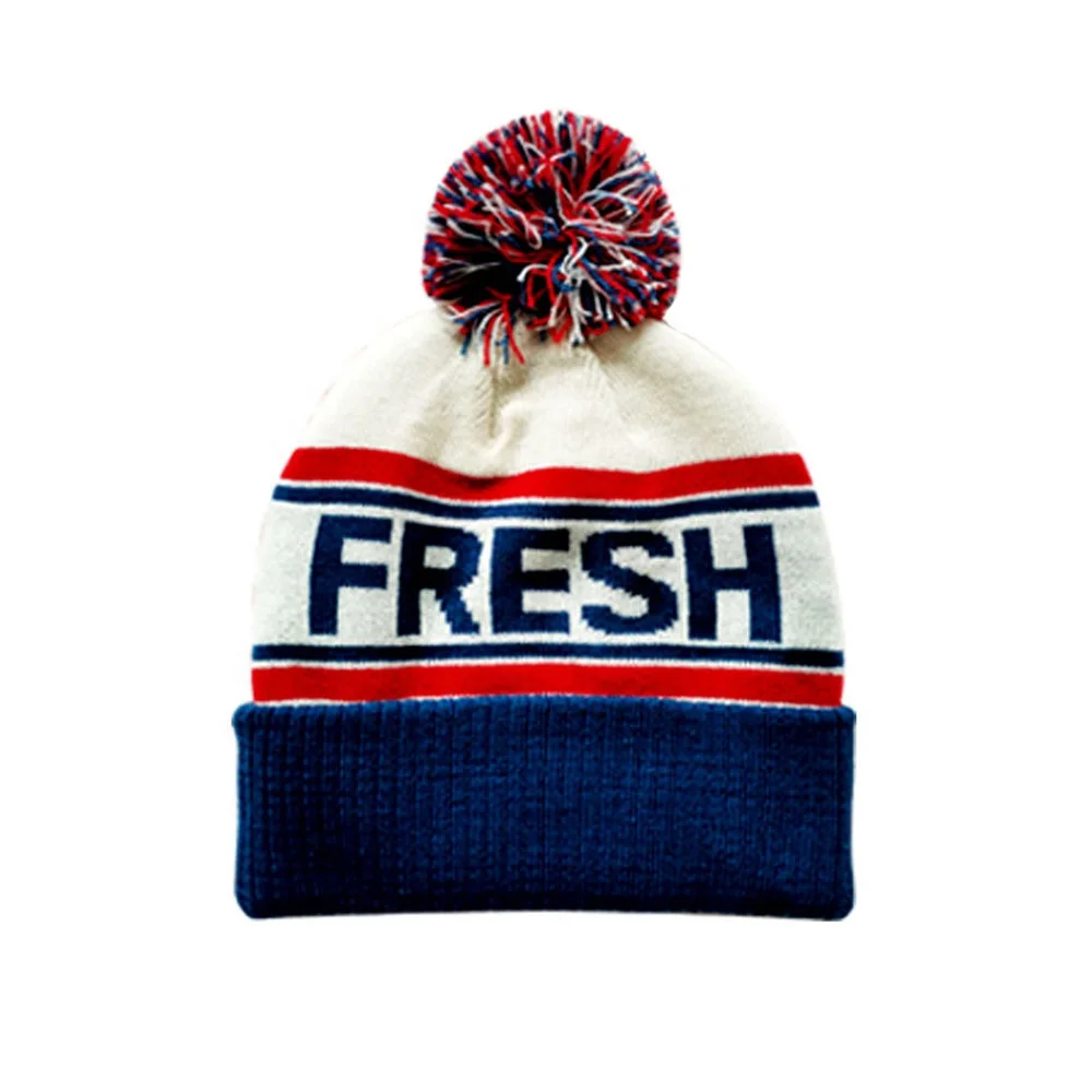 high quality design your own logo jacquard beanies with custom logo