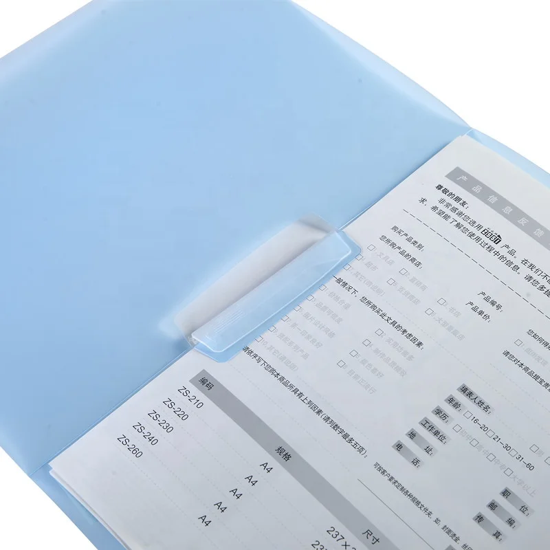 
Professional Customized Company Wholesale A4 Administrative Pp Folder 