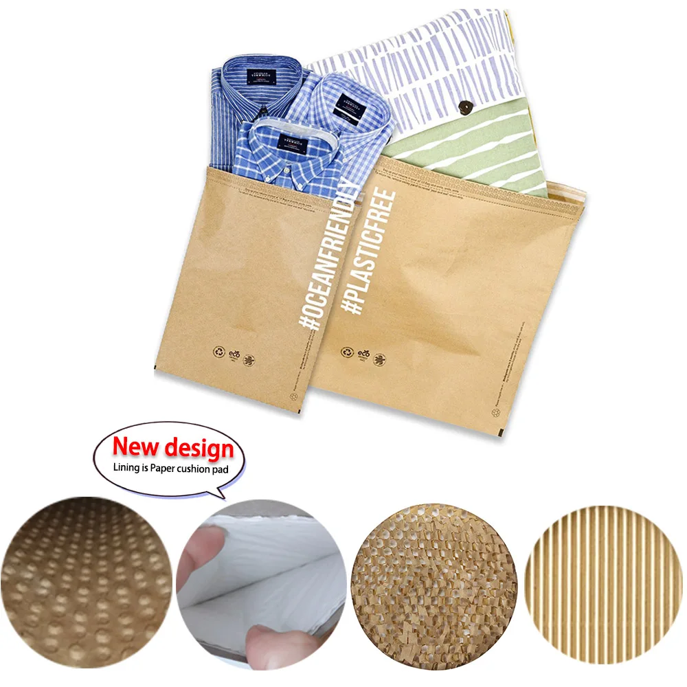 Customized Kraft Paper Self-Adhesive Mini paper cushion pad Cardboard Envelopes for Posting/Shipping padded envelopes