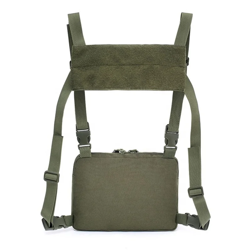 Urban Fashion Tactical Gear Unisex Polyester Chest Rig Vest with Pouch Holster Style Field Training Equipment