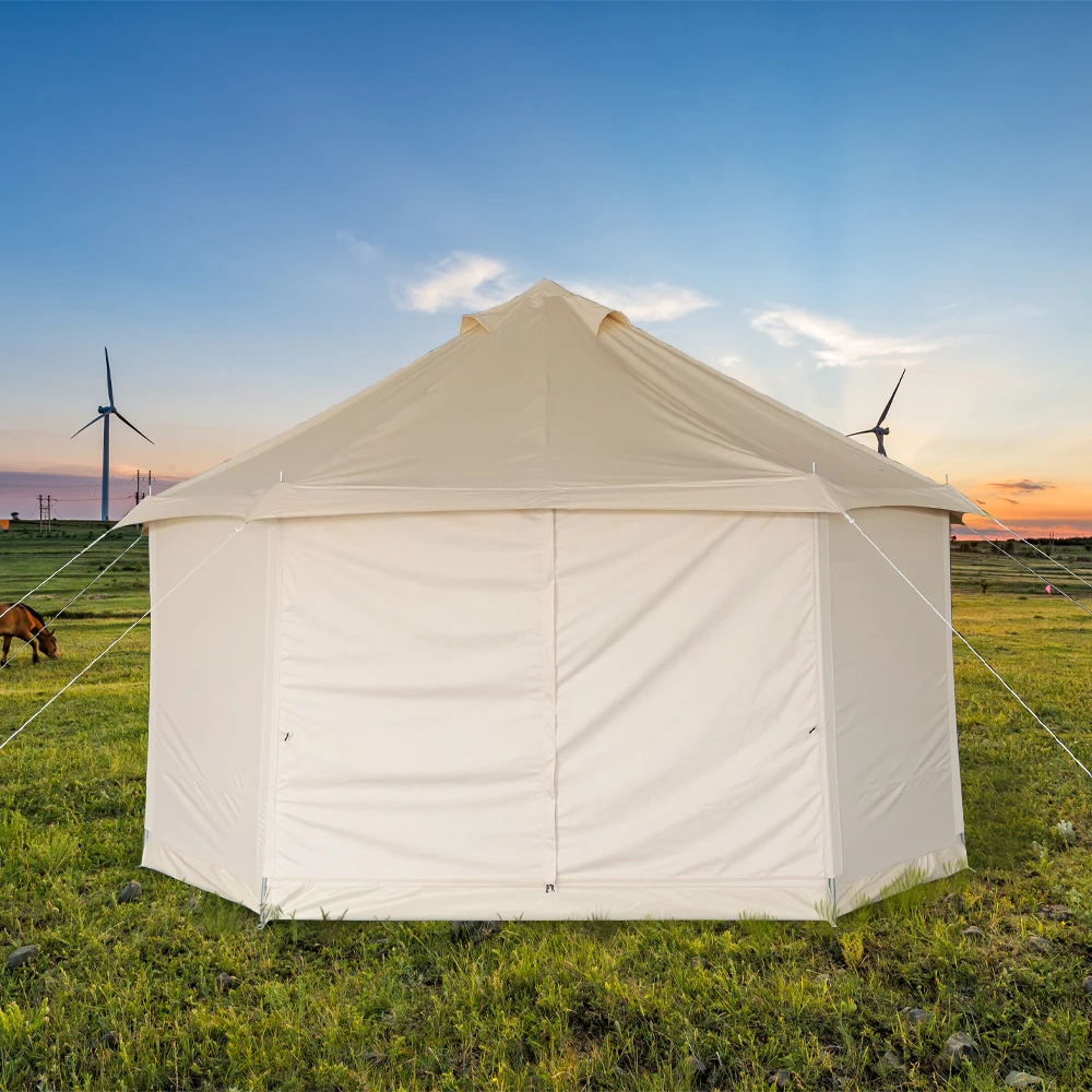 Canvas material natural folding house style tent kazakhs uk tenda yurt