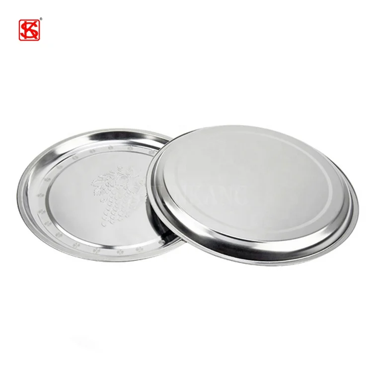 Wholesale Metal Plates For Food Mirror Charger Plates Wedding Fruits Serving Tray
