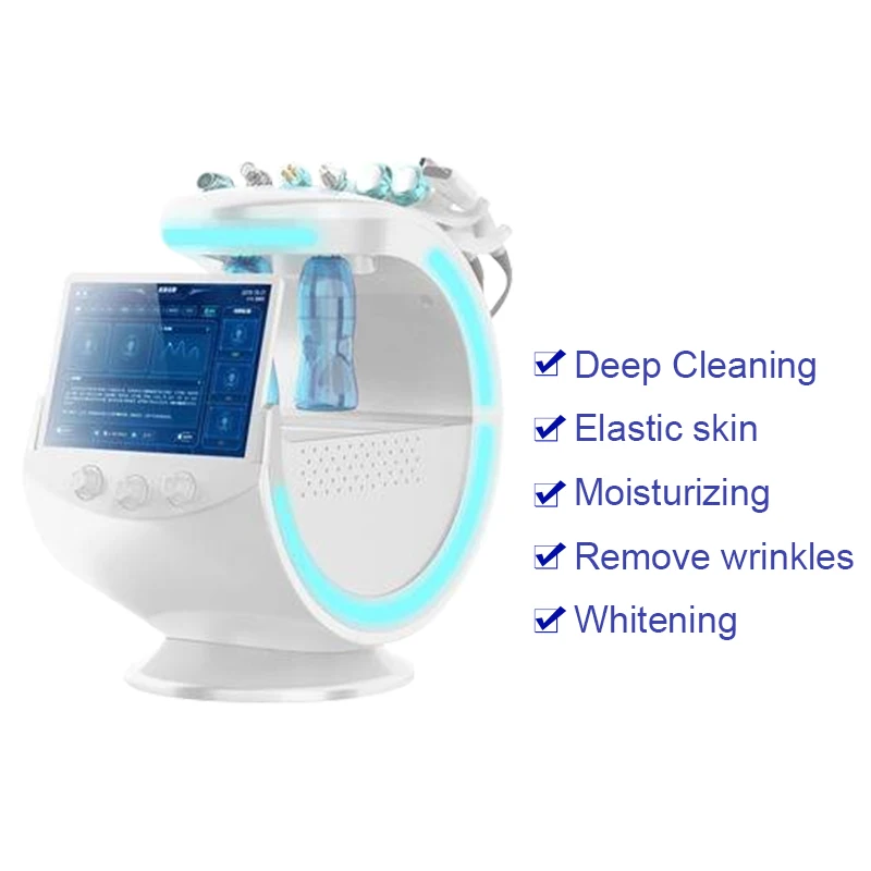 7 in 1 carbon oxygen bubble facial clean blackhead removal rf Oxygen Injector Hydro Dermabrasion beauty machine