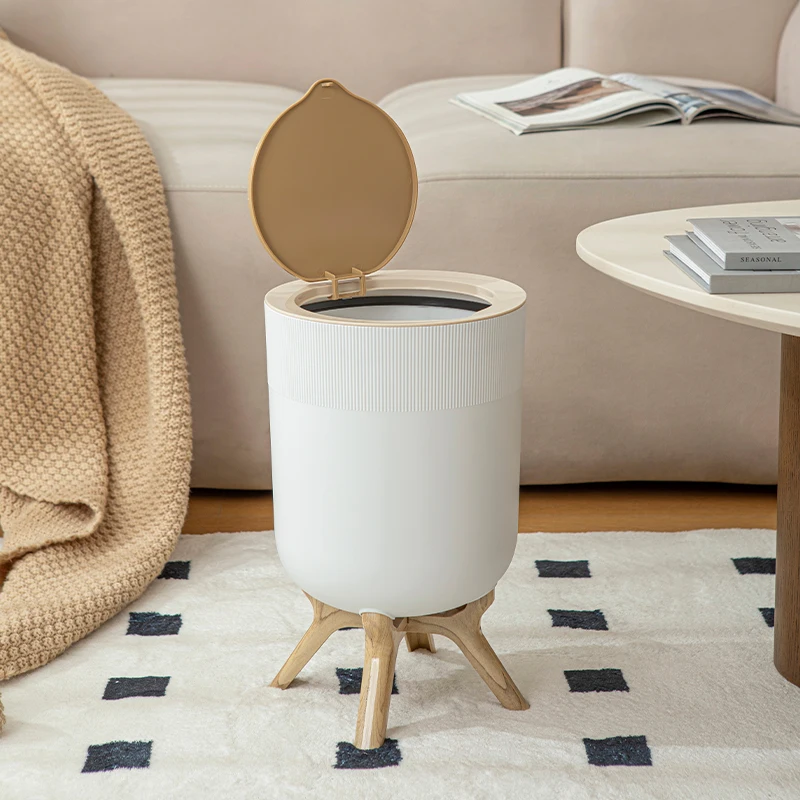 9 L round household kitchen bathroom press type with lid plastic recycle sanitary waste bin industrial