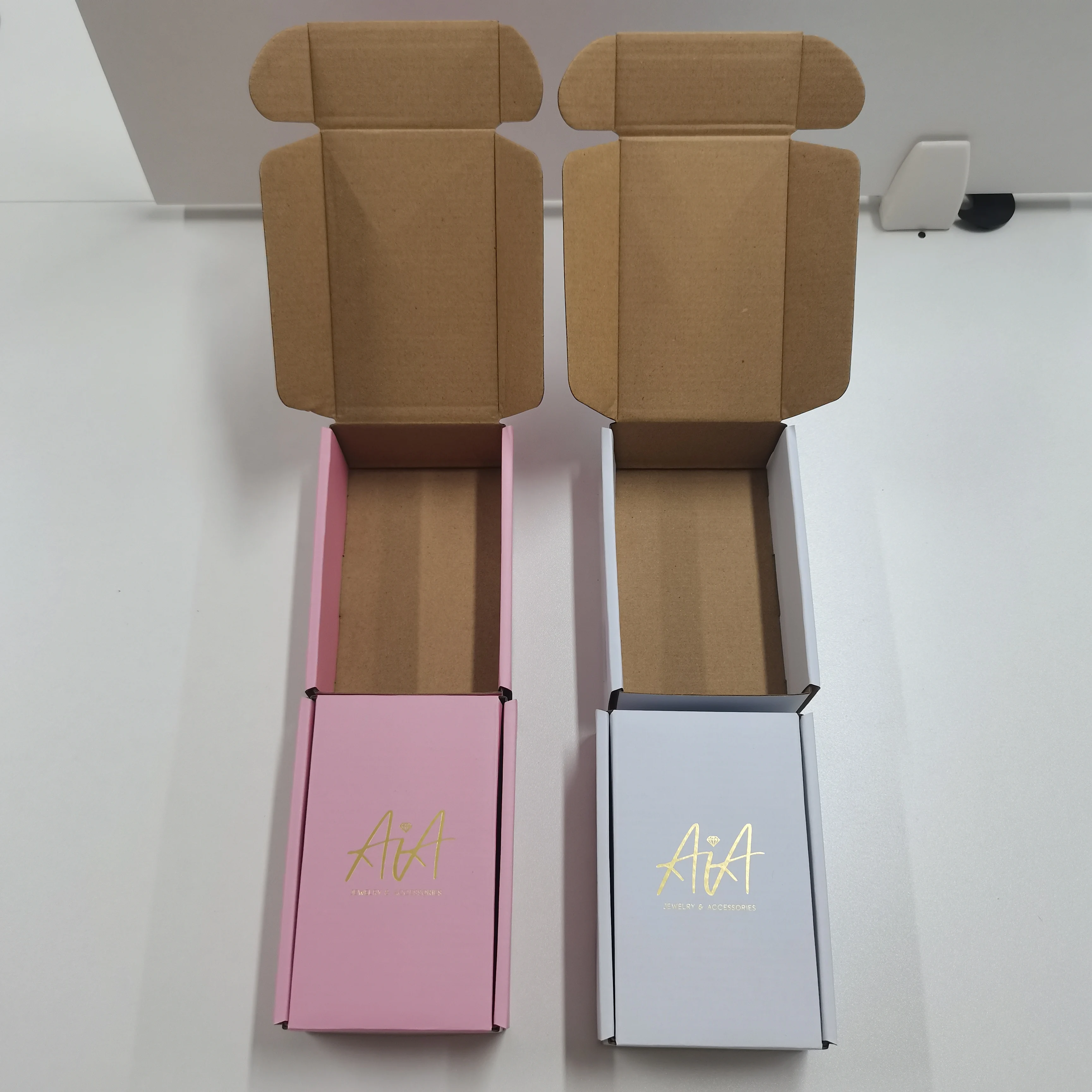 custom print logo mailing corrugated jewelry mailer folding box gift box shipping apparel box for packaging