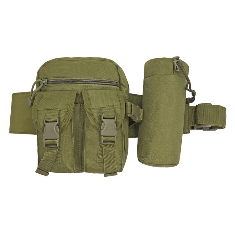 AYPPRO Molle Bag Tactical Waist Pack Pouch With Water Bottle Pocket Holder Waist Pack Bag