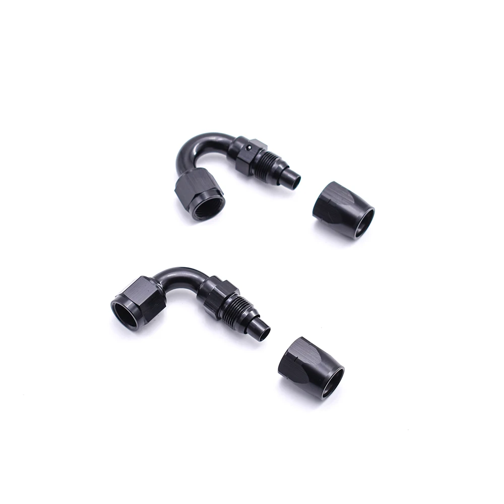 For vehicle modification Aluminum Alloy  30/45/ 60/90 degree full flow double swivel hose end
