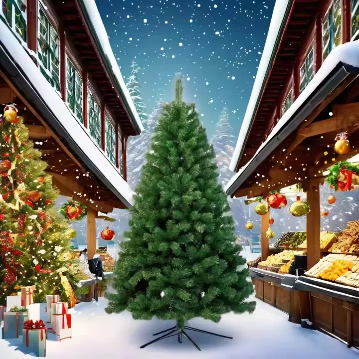 2024  PVC Christmas Tree Simulated Pine Leaf For Festival Decoration