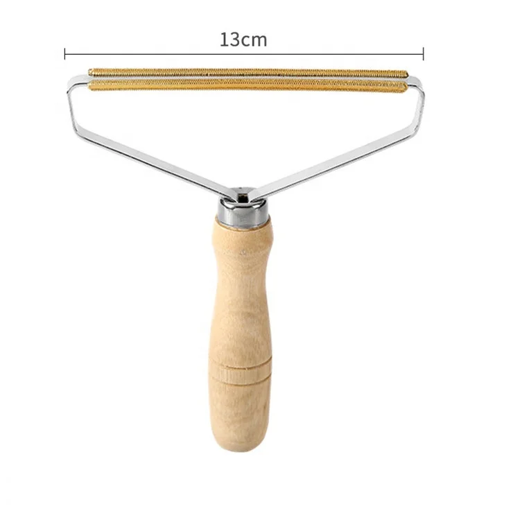 Portable Pet Hair remover Clothes Fuzz Fabric Shaver Wood Handle Manual Lint Remover For Sweater Woven Coat