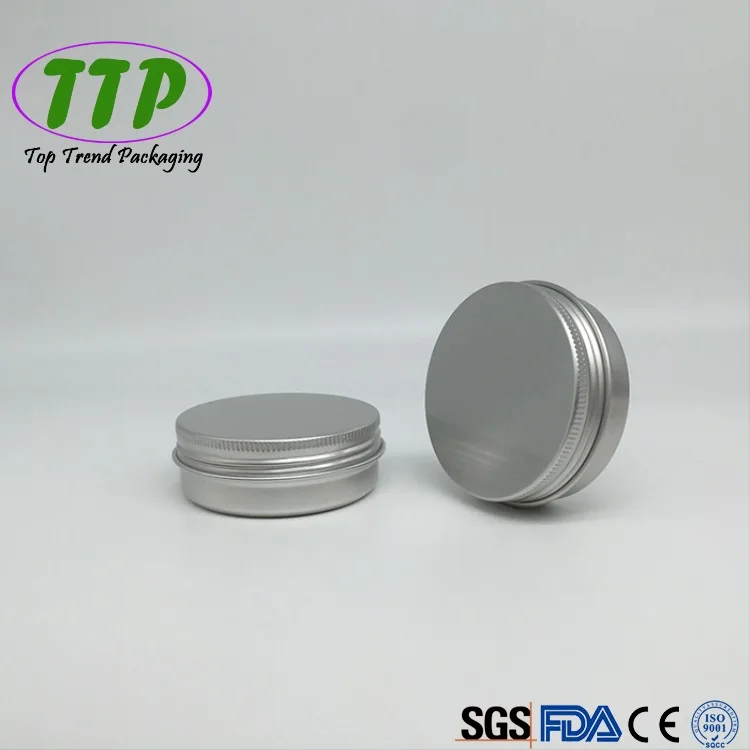 15ml 15g Small Metal Aluminum Tin Container with Screw Top for Travelling Packaging