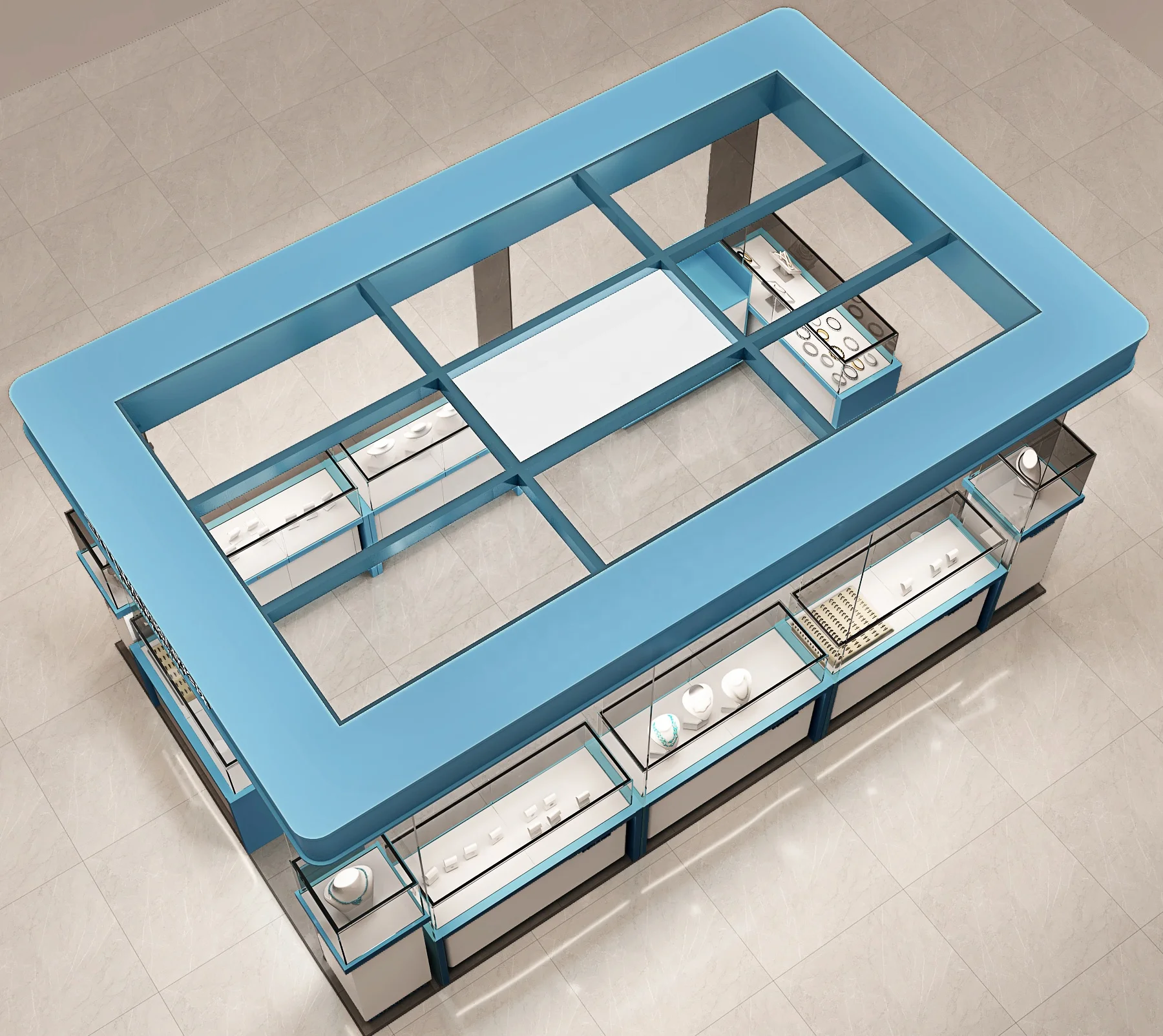 Luxury Jewellery Watch Store Glass Display Showcase Cabinet Counter Jewellery Display Cabinet Jewelry Mall Counter Jewelry Kiosk
