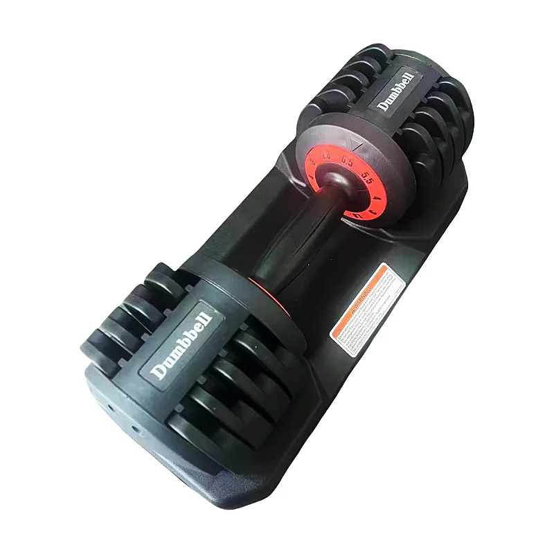 6.5KGS Weight Adjustable Dumbbell 14.5LBS Single for Home Gym Workout Fitness Training Equipment Rubber and Steel Material